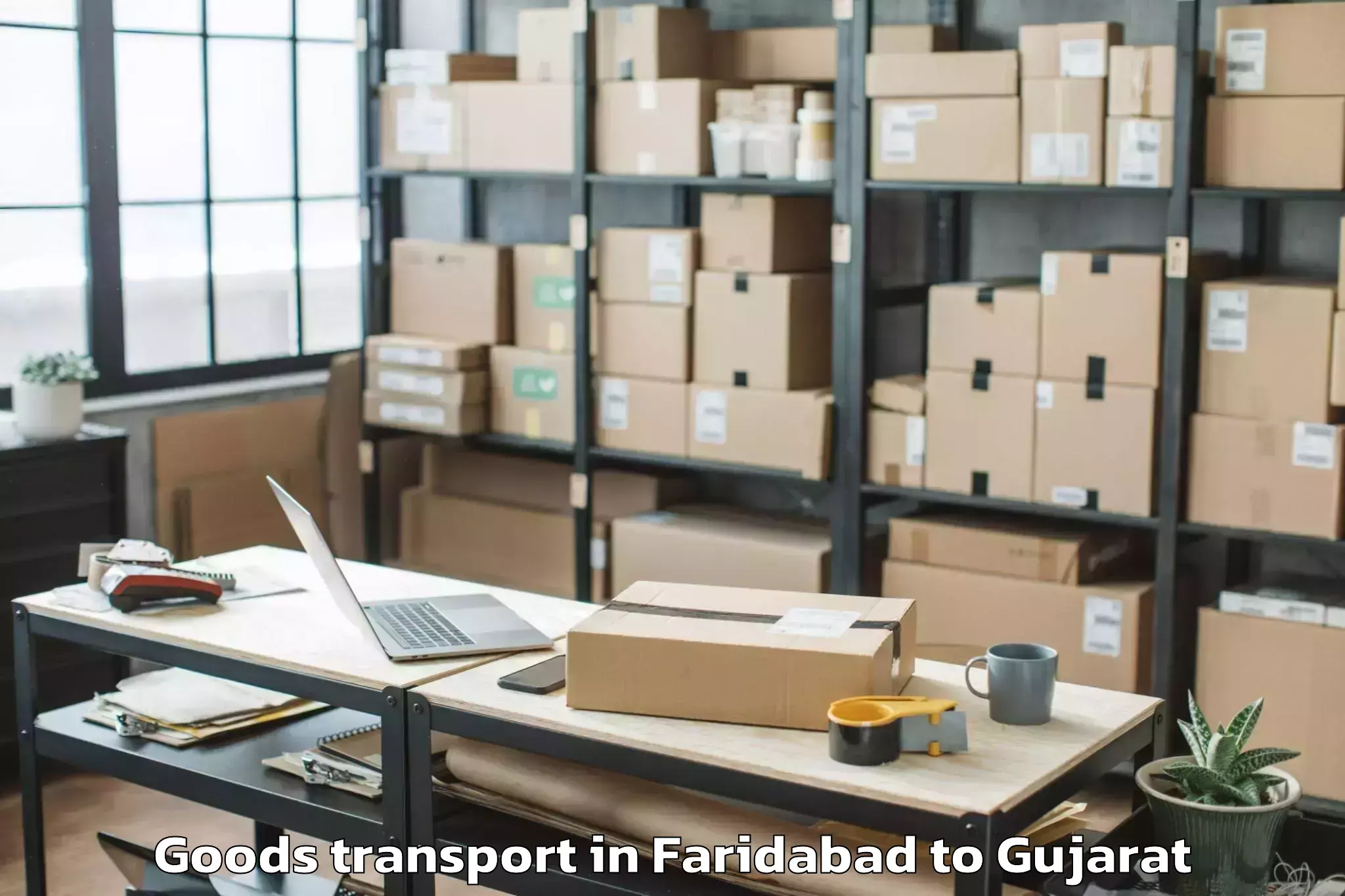 Easy Faridabad to Bhavnagar Airport Bhu Goods Transport Booking